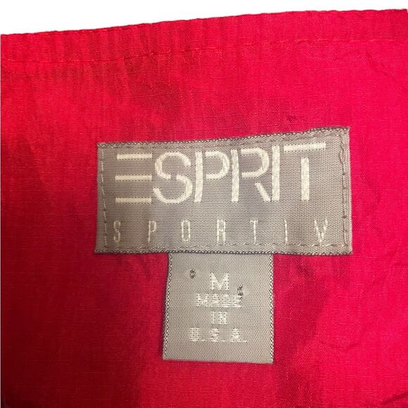 Vintage 90s Esprit red pullover nylon windbreaker size medium - Picture 14 of 16